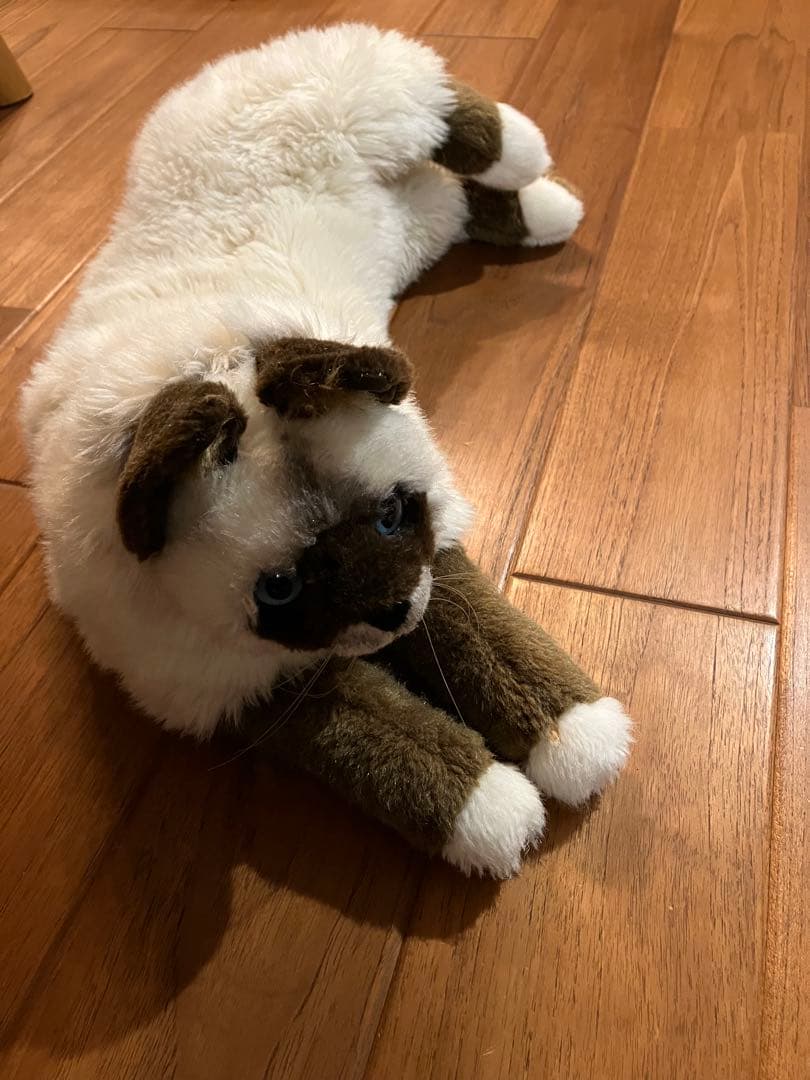 KOSEN 猫のぬいぐるみ 白と茶色