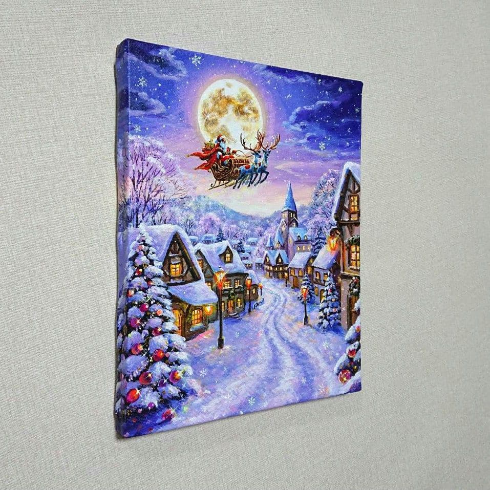 め*か様 【雪の降る日】アクリル画 F3 風景画 絵画