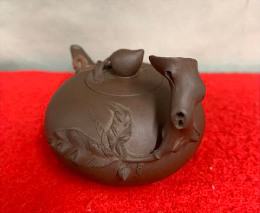 中国紫砂壺•急須•茶道具【萬亞钧 造】在銘；xg9-0