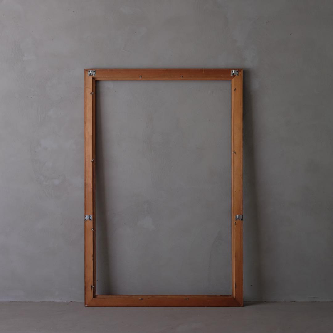 大型木製額縁　フレーム 絵画 レトロ ヴィンテージ 古家具