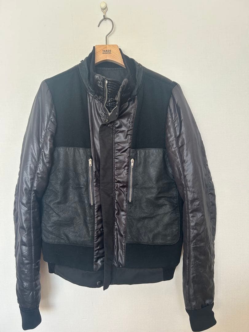 リックオーエンス　黒異素材ジャケット