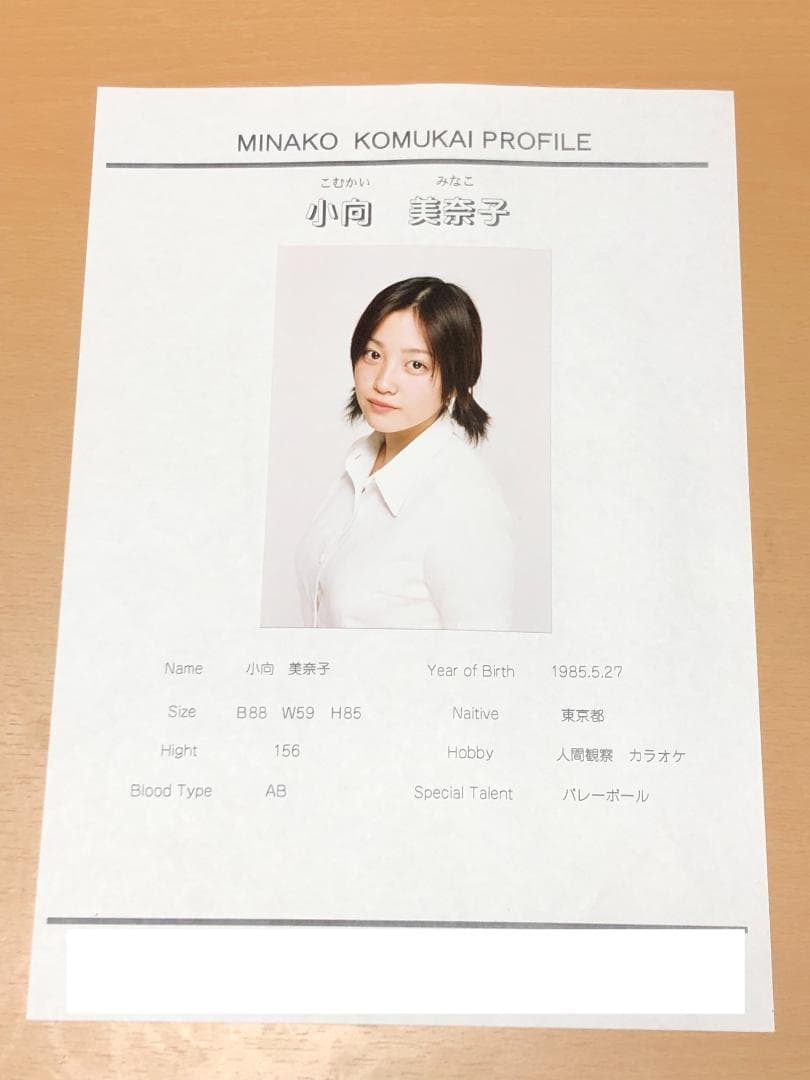 小向美奈子 デビュー当時 激レア生写真