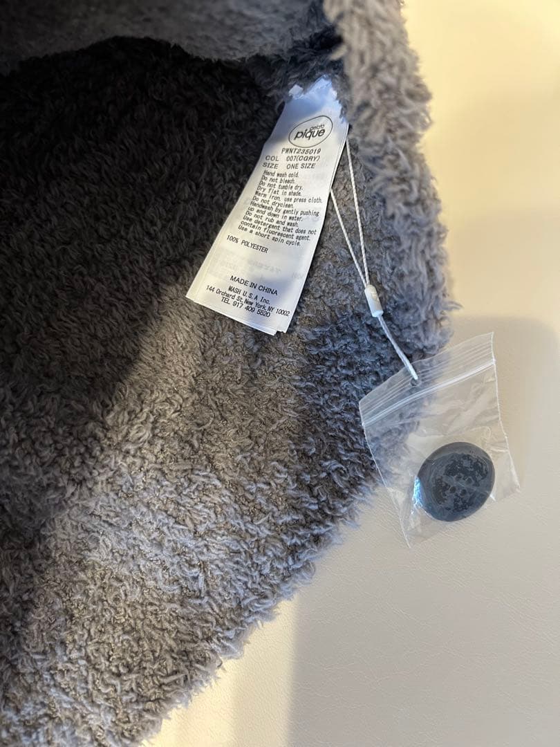 新品未使用ボタン付き　ジェラートピケ　グレー　上下　2024年福袋B