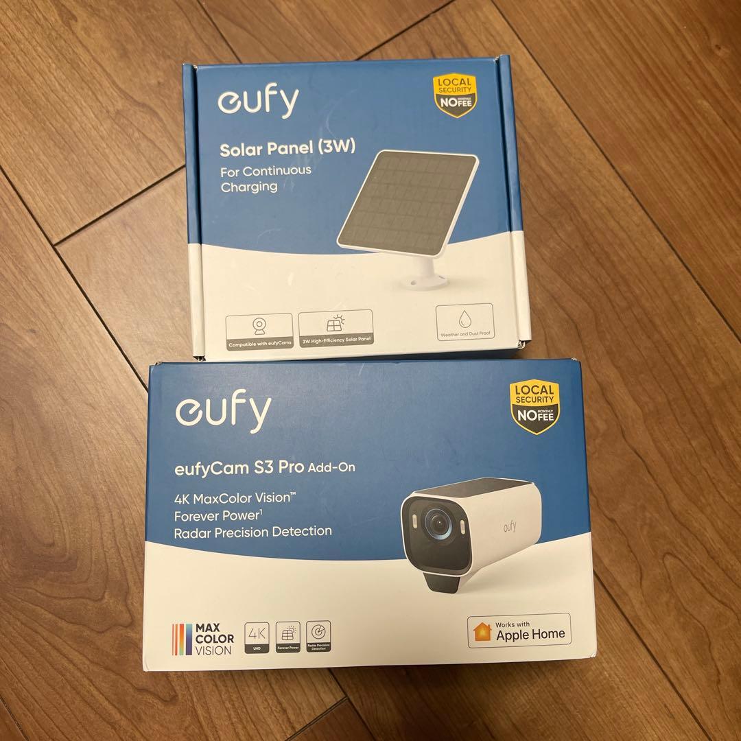 防犯カメラ eufyCam S3 Pro Add-On + Solar Panel (3W)