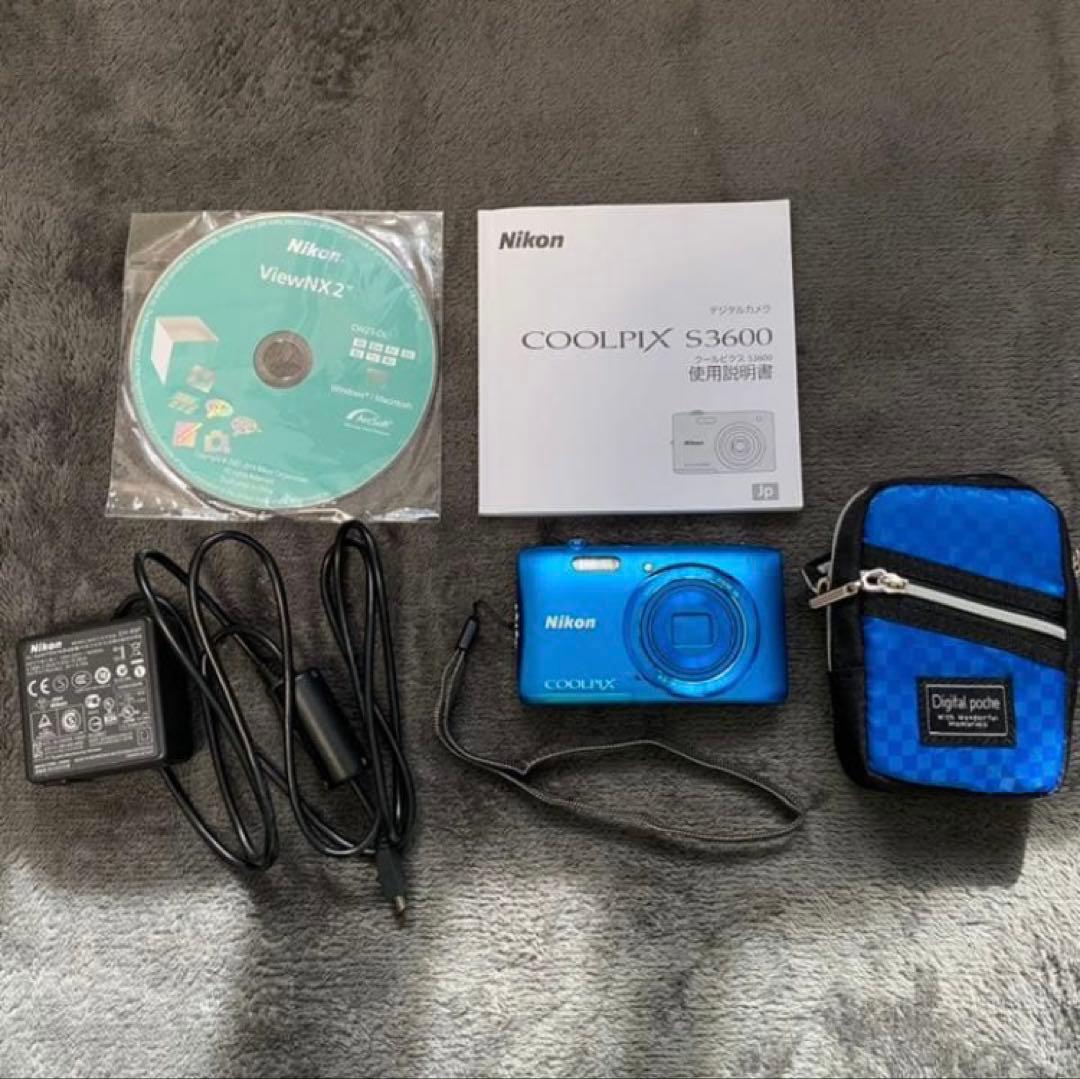 【美品】Nikon COOLPIX S3600 ブルー
