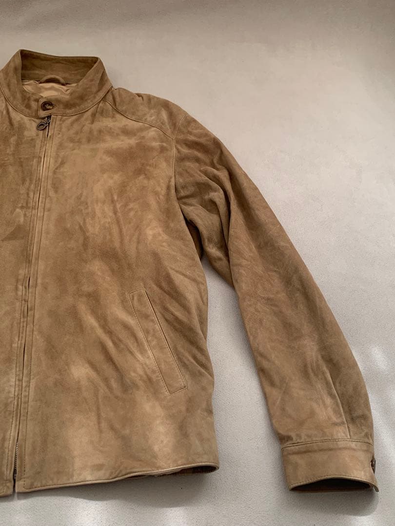 サルバトーレ　フェラガモ　スエード　シングルライダース