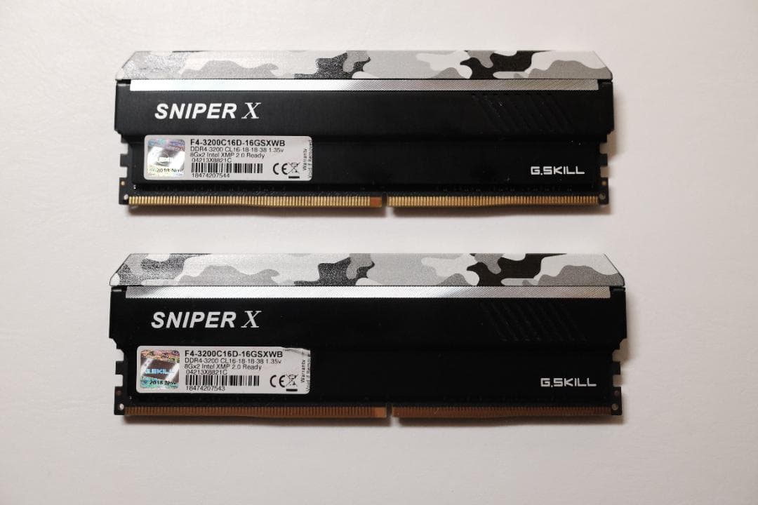 G.SKILL SNIPER X DDR4 3200MHz 8GB×2枚