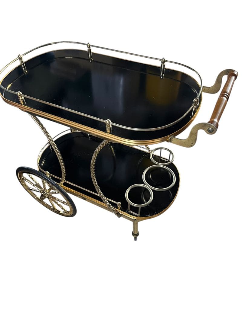 アンティーク 光家具 トローリー サービスワゴン ワインラック キッチンカート