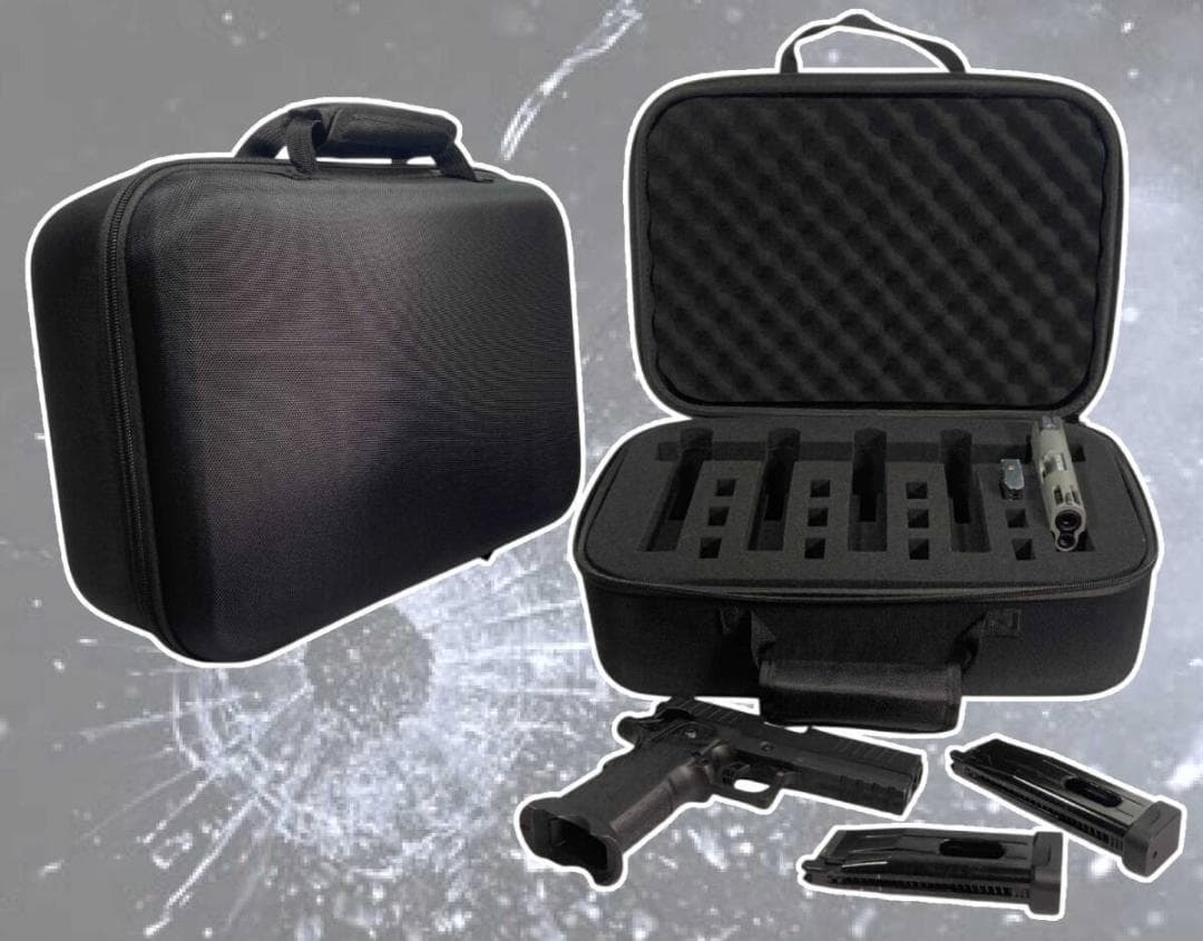 「エアガン 収納 手持ち 鞄　ハンドガン5丁/マガジン15個収納可能」jo-db