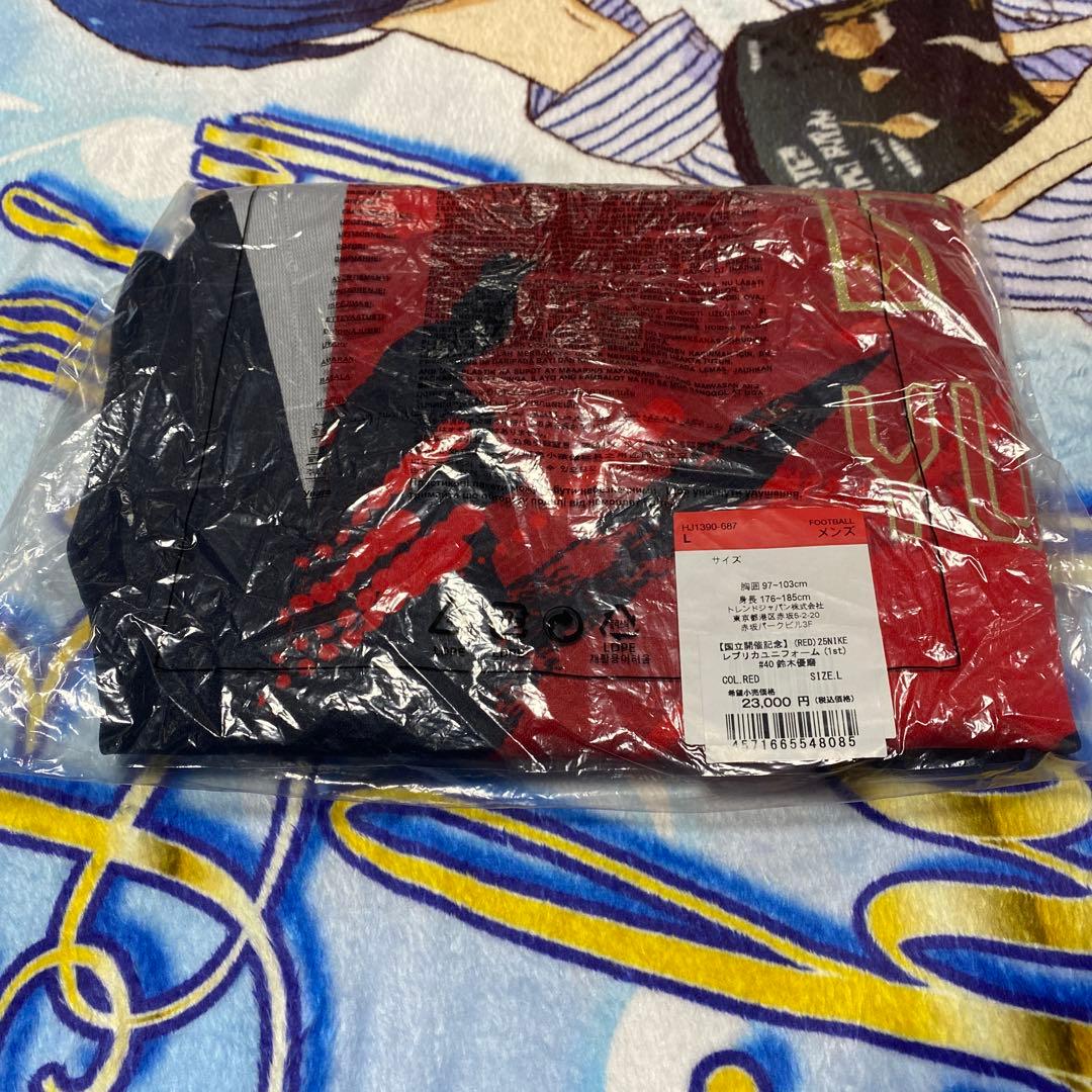 鹿島アントラーズ 国立限定 レプリカユニフォーム レッド ゴールド Lサイズ