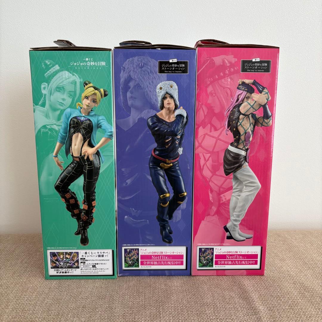 ジョジョの奇妙な冒険　一番くじ　フィギュア　6部　空条徐倫　ウェザー　アナスイ