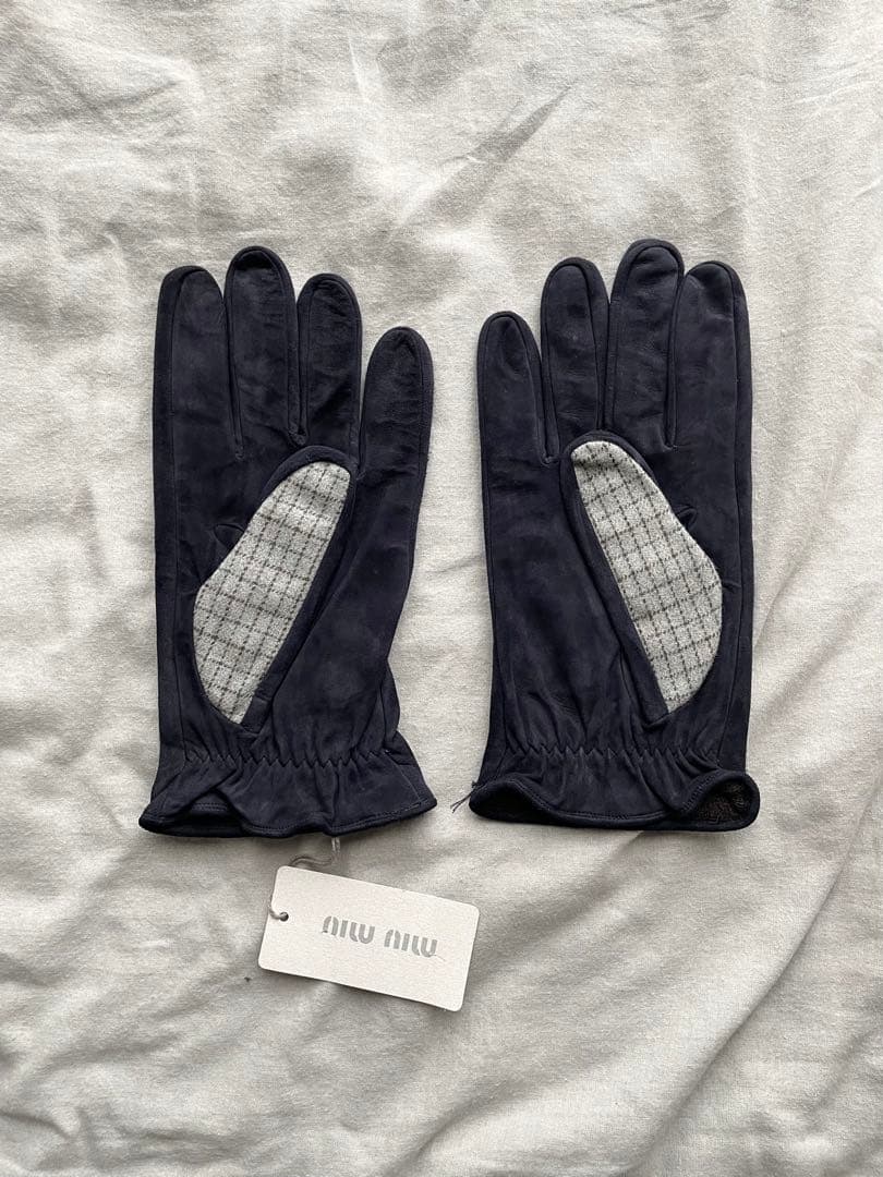 【希少・新品】miumiu 00s archive レザー グローブ 手袋