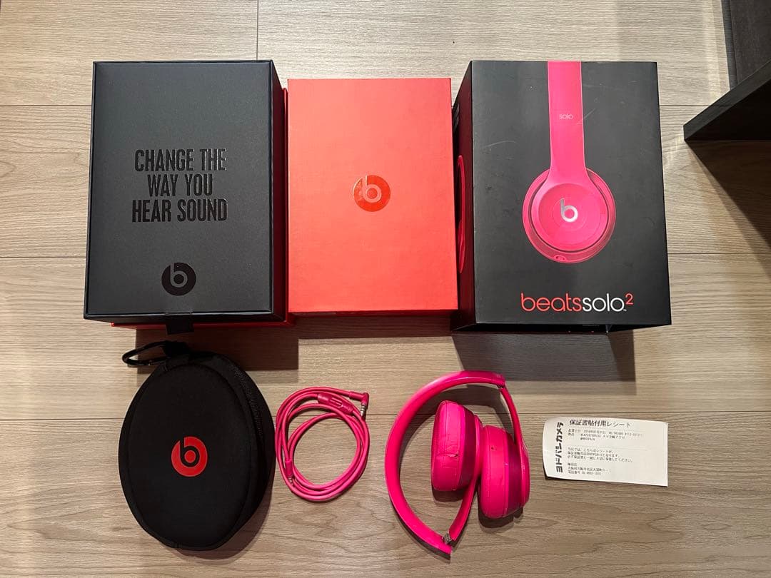 Beats solo 2 ピンク ヘッドフォン