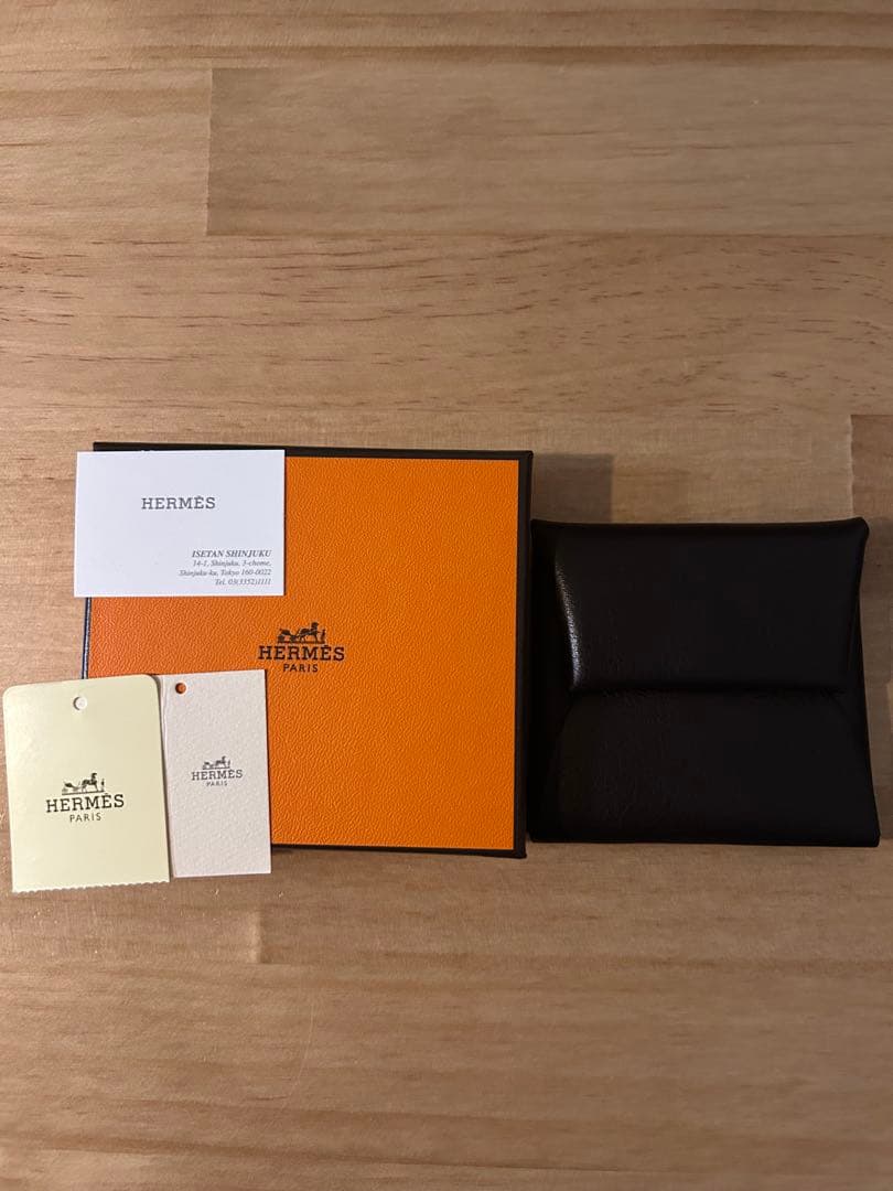 エルメス　ケース　バスティア　ブラウン