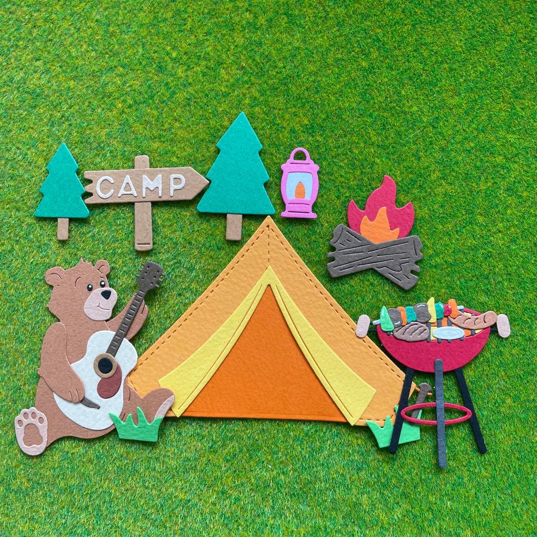 キャンプ サンプル ♡ クラフトパンチ ダイカット アルバム作り