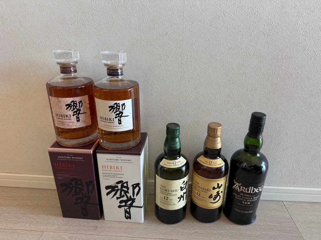 ち*ぴ様 響ブレンドチョイス、響、山崎 12年、白州 12年、アードベッグ まと