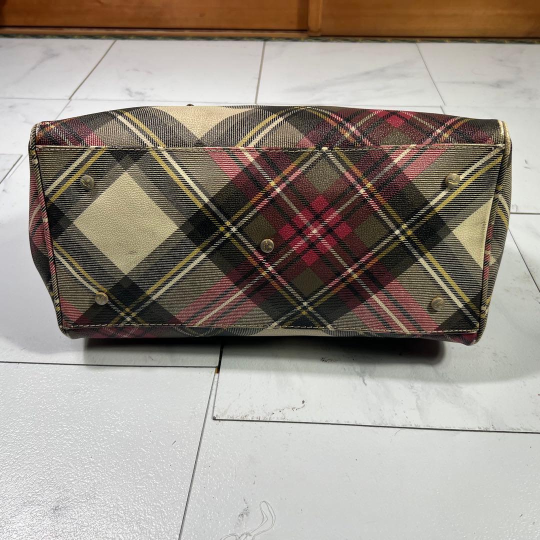 ヴィヴィアンウエストウッド ハンドバッグ ミニボストン チェック柄