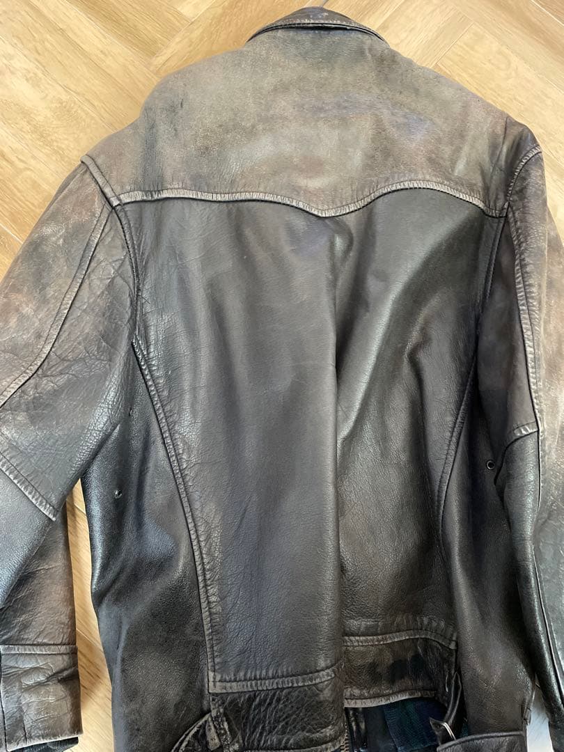 Gerald 購入UKレザー ヴィンテージシングルライダースジャケット