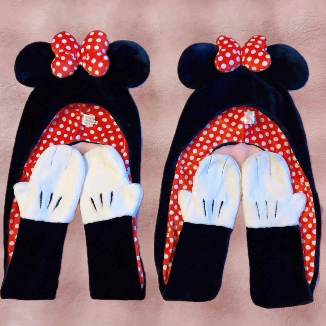 ミニー　ドット　ファンキャップ　マフラー　セット ♡