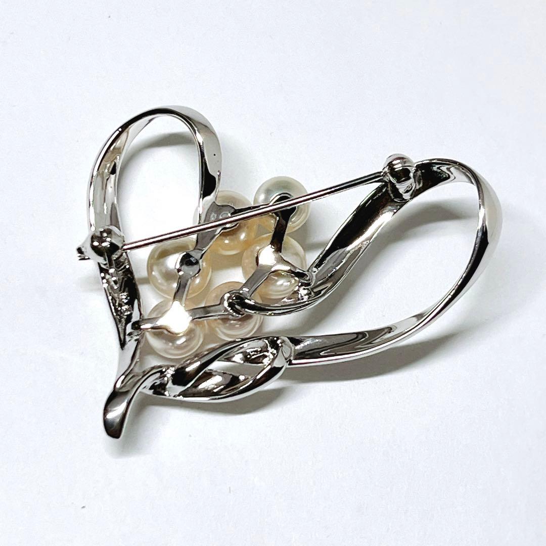 【未使用品級】✨MIKIMOTO ミキモト アコヤパール　ブローチ　ハート