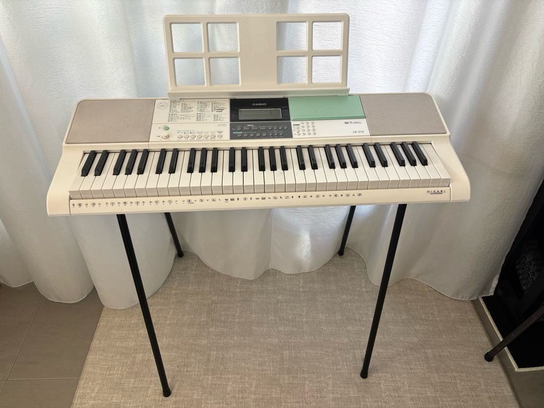 （CASIOスタンド付き）CASIO LK-512 光ナビゲーションキーボード
