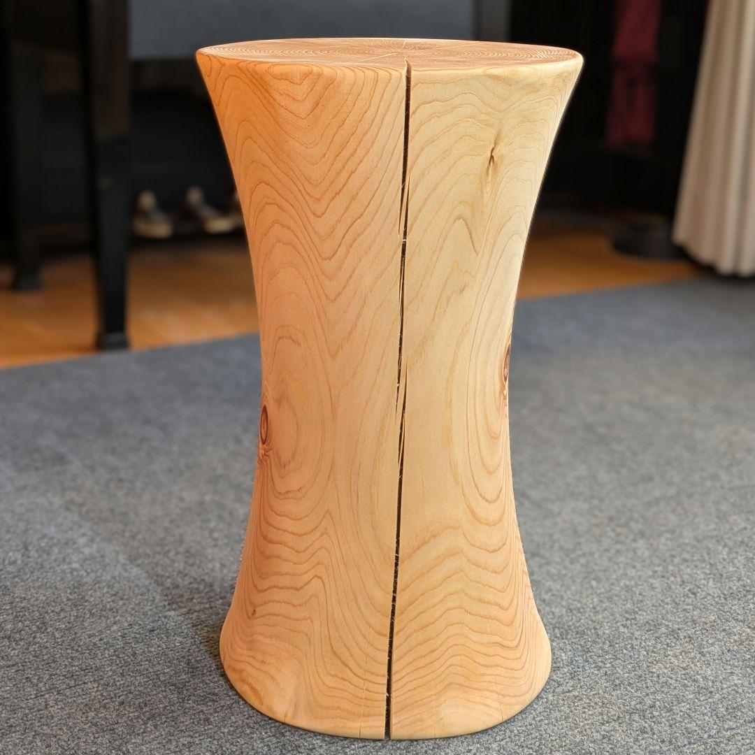天然ヒバ　丸太　椅子　スツール　高さ約39㎝