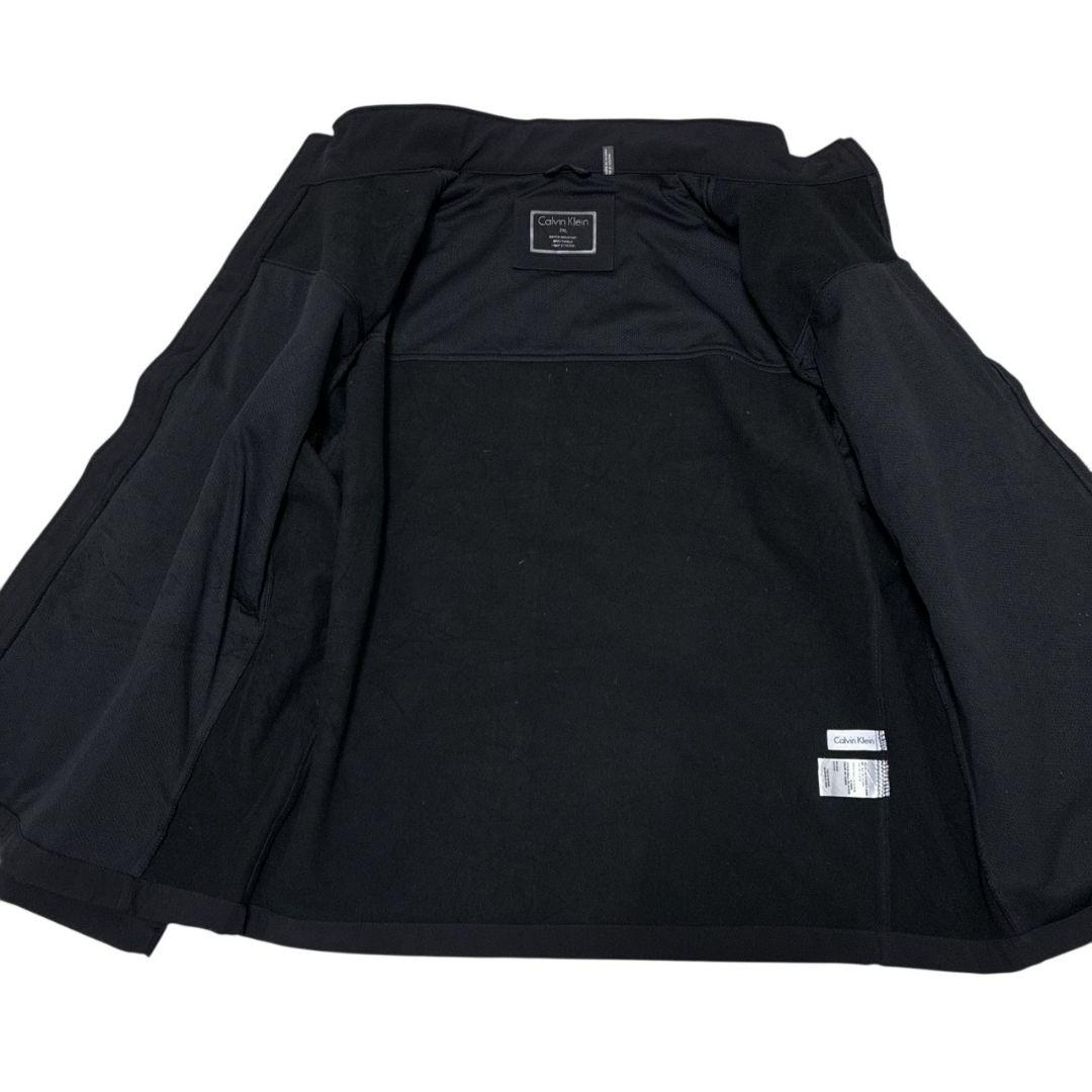 美品✨カルバンクライン ソフトシェルジャケット ロゴ 裏地フリース 黒 2XL