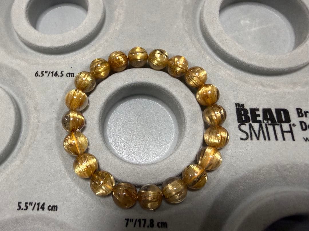 高品質 キャッツアイルチルクォーツ ブレスレット 10mm