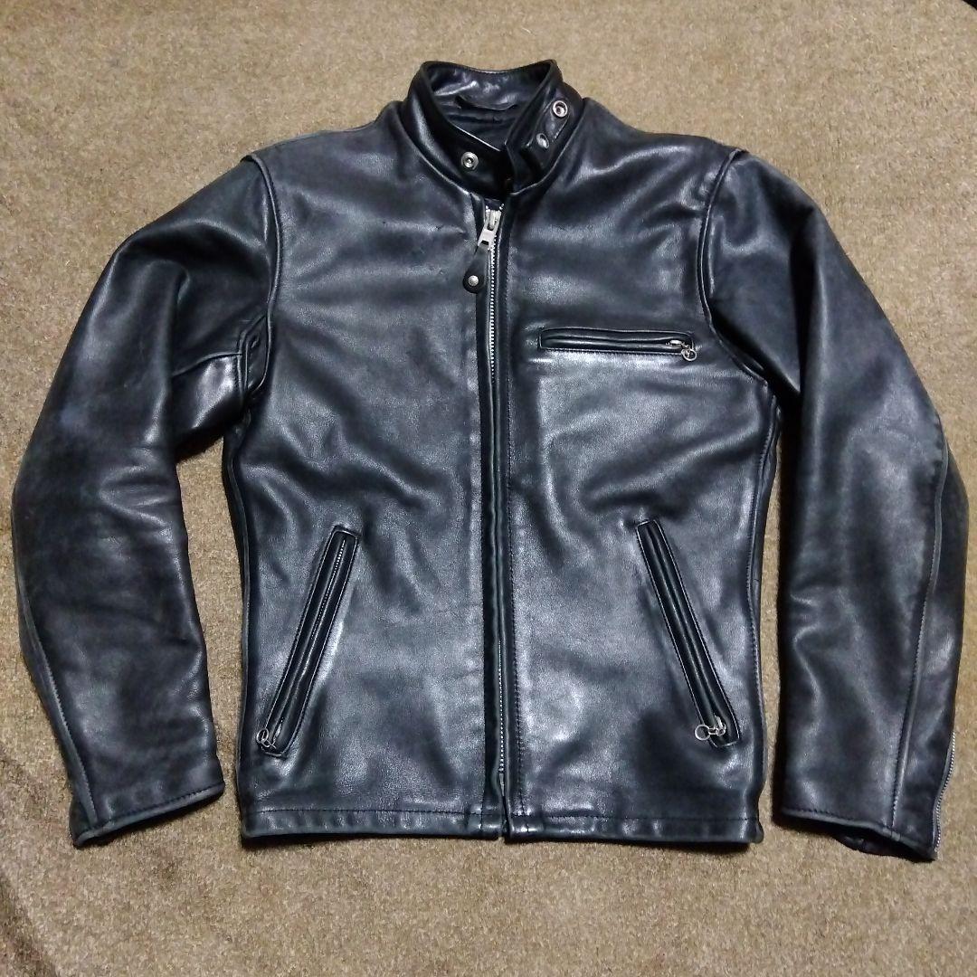 34inch アメリカ製 Schott シングルライダースジャケット