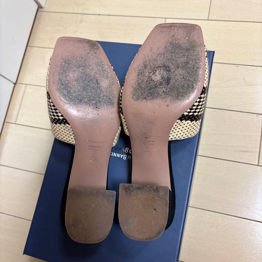 PELLICO 編み込みオープントゥミュール　サンダル