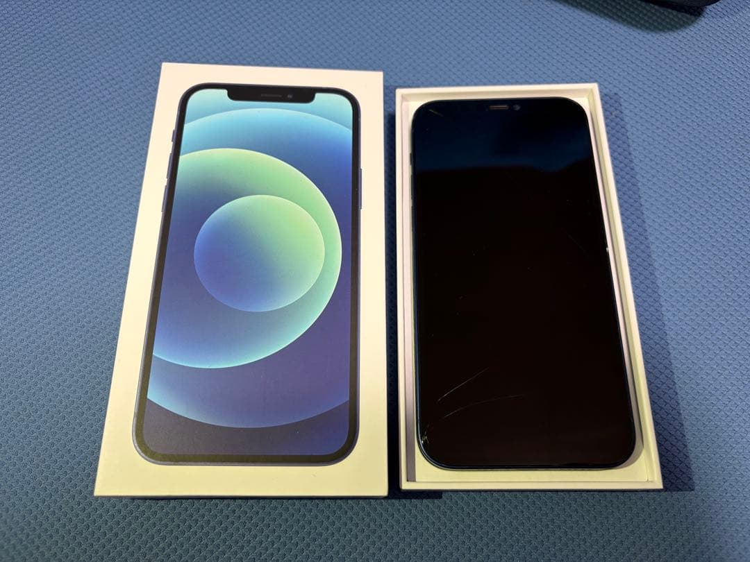 Apple iPhone 12 ブルー 本体 充電ケーブル付