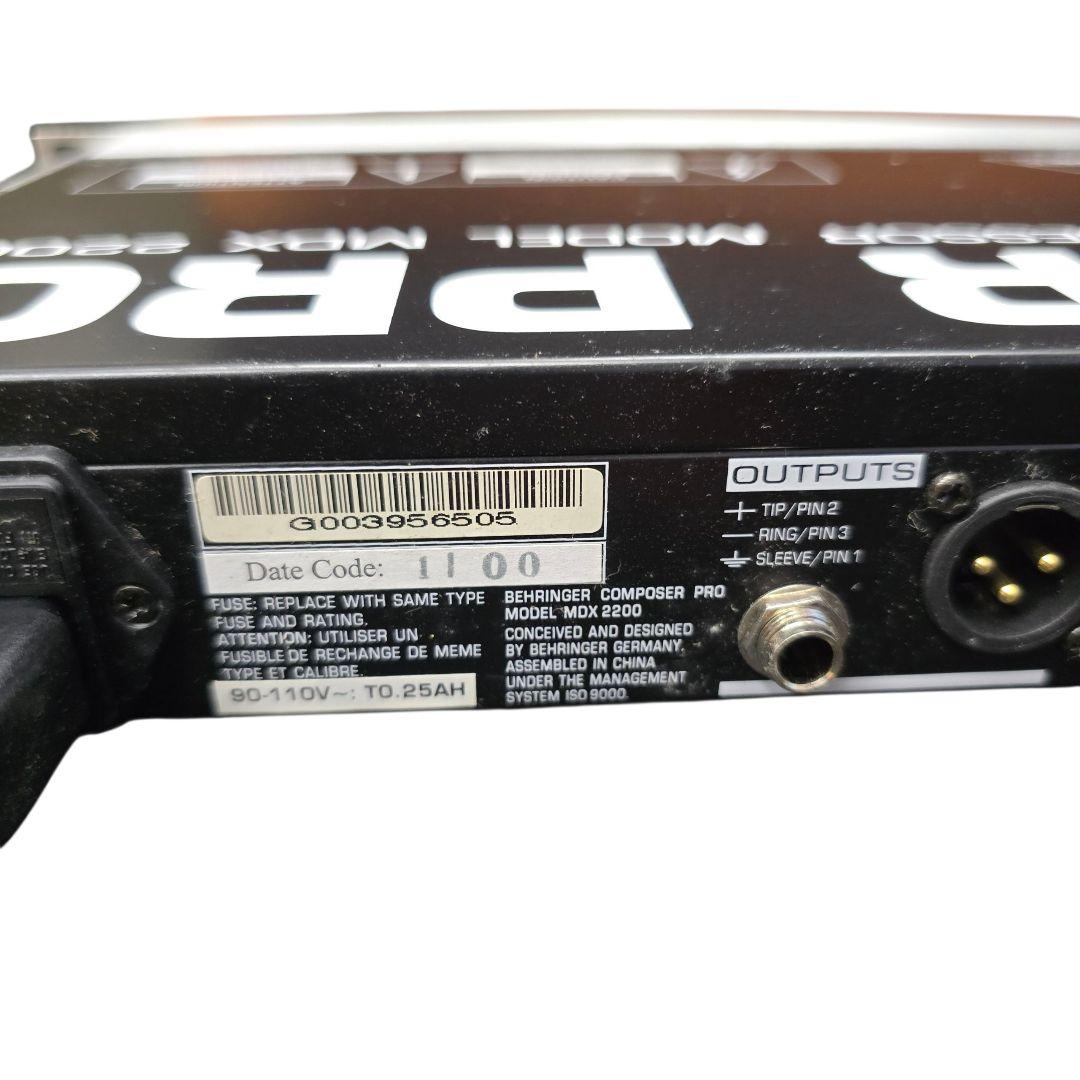 ②ベリンガー BEHRINGER MDX2200 コンプレッサー　PRO
