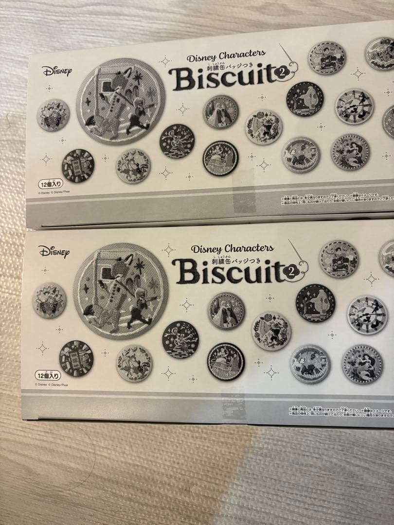 Disney Characters 刺繍缶バッジビスケット2 2BOX(24個)