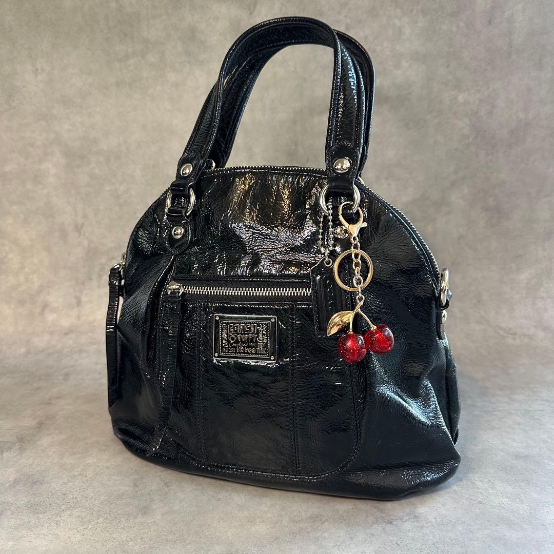 バッグ Y2K COACH POPPY Patent leather handbag