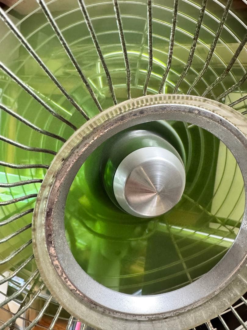 動作確認済み 当時物 National ナショナル扇風機　F-30HL 緑羽根