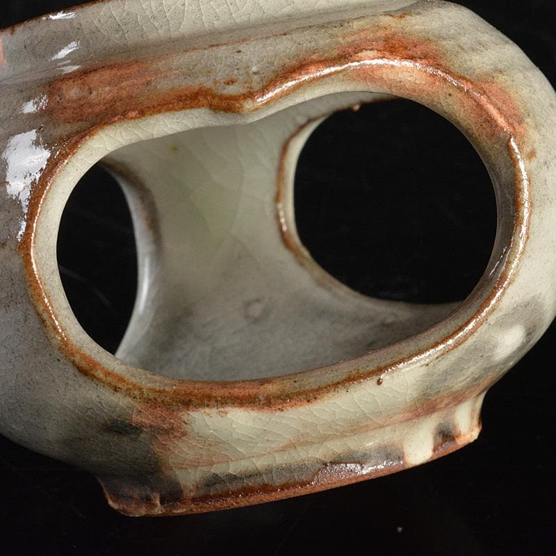 茶道具　萩焼　水尾峰雪作　蓋置　共箱　V　6013