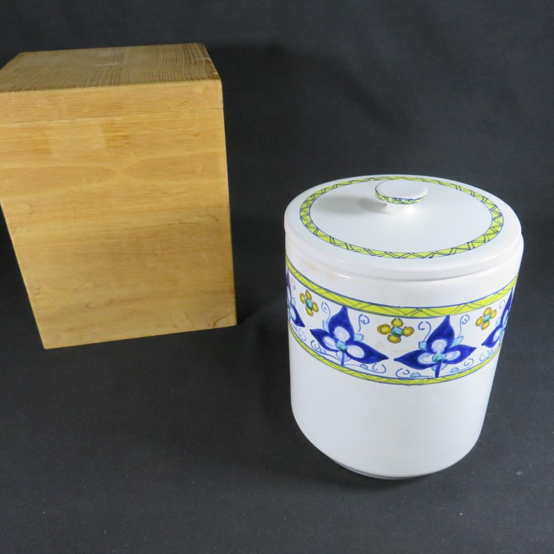 水指 水差し 茶道具 イタリア ファエンツァ 木箱 変わり種 夏