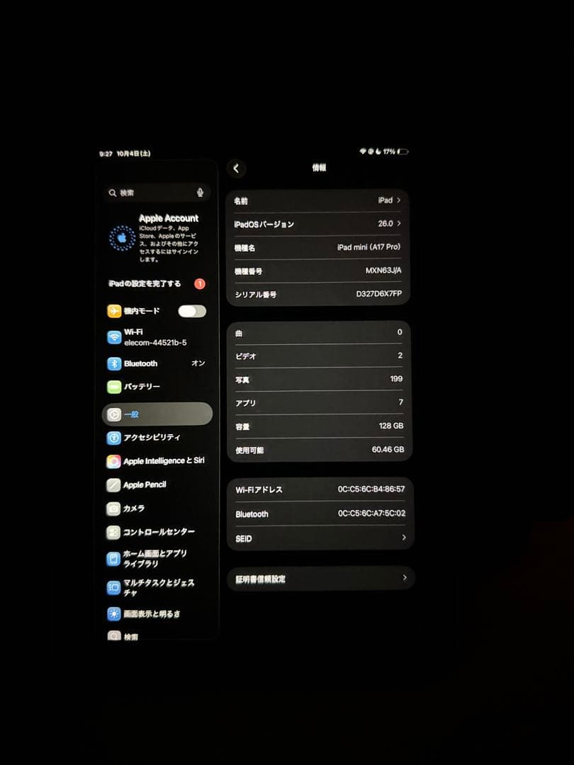 iPad mini第7世代本体