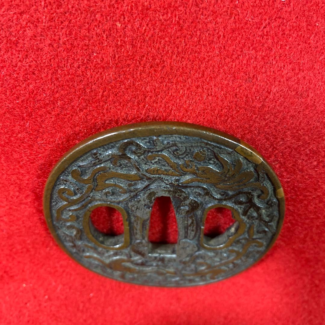 B–11 鍔　つば　武具　銅製　装飾品　アンティーク　美術品　工芸品　刀装具