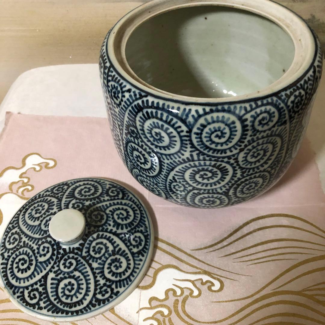 [茶道具] 古伊万里 総蛸唐草水指