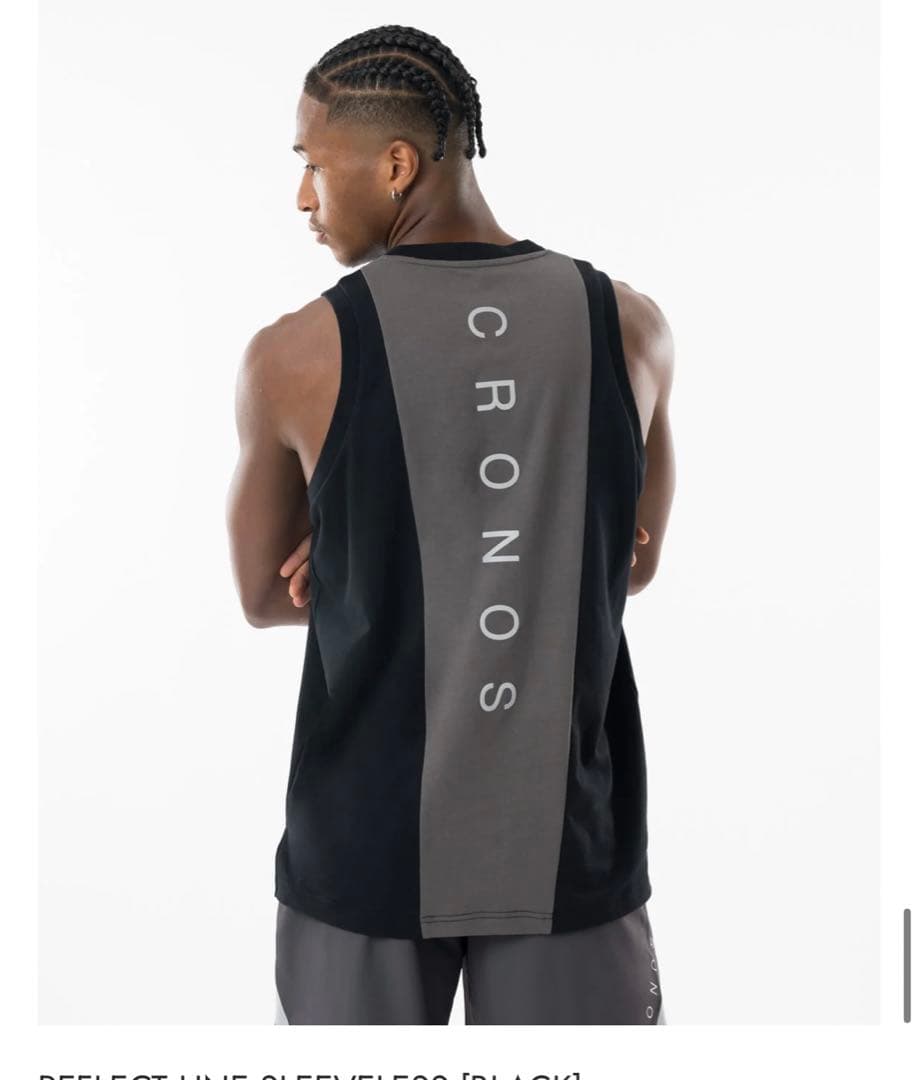 【新品即完】CRONOS REFLECT LINE SLEEVELESS S 黒