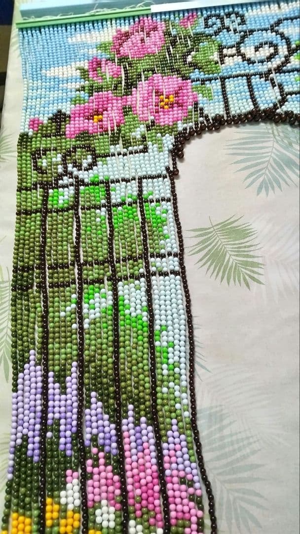 価格変更　スキルスクリーン　花と門 のれん 85cm×120cm【完成品】