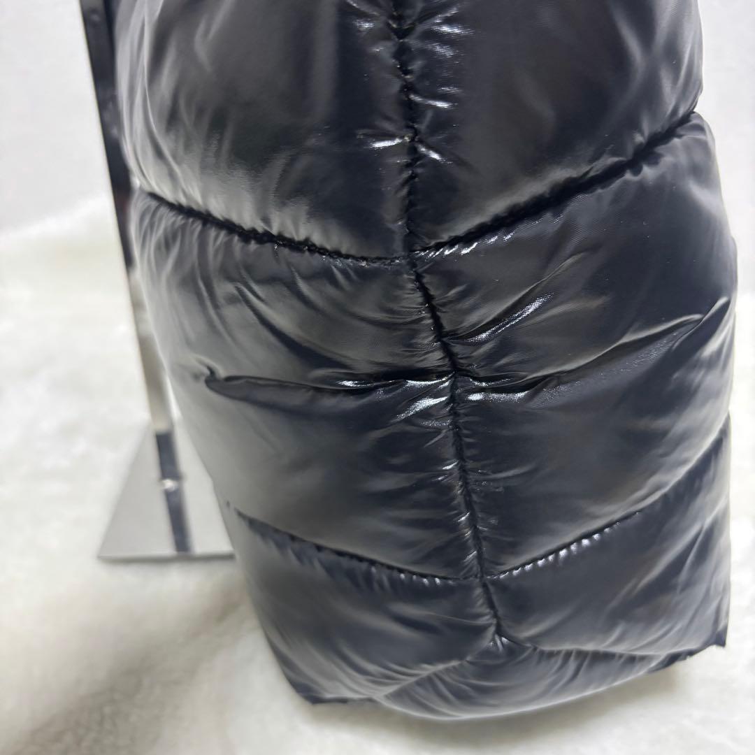 【希少】DIESEL ディーゼル トートバッグ ステッチロゴ ダウン ブラック