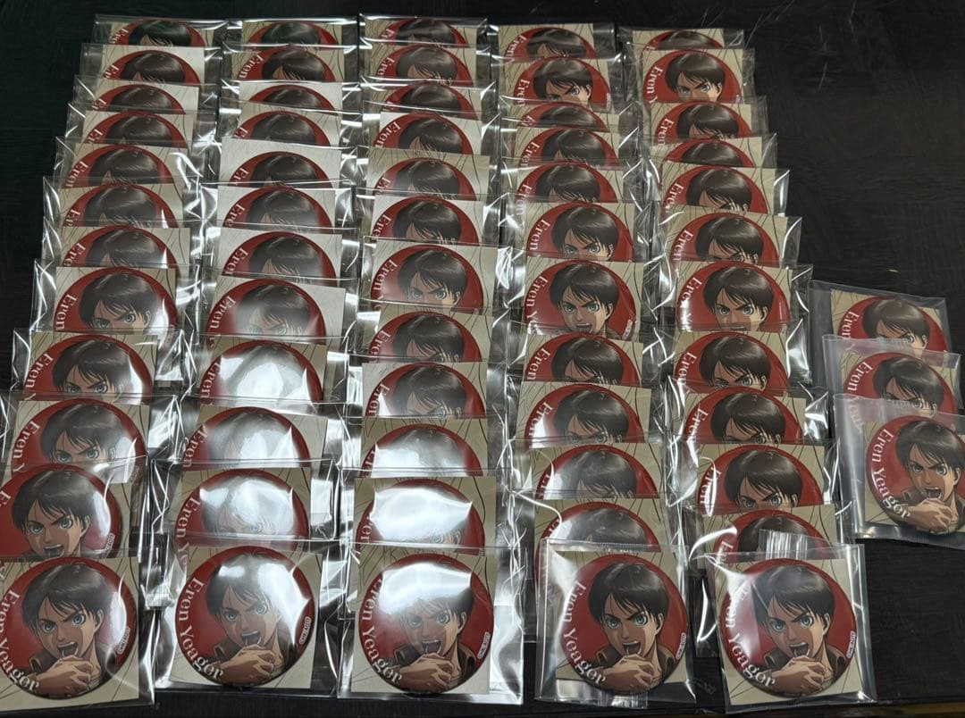 WIT STUDIO ウィンターフェア 進撃の巨人　エレン 缶バッジ 65セット