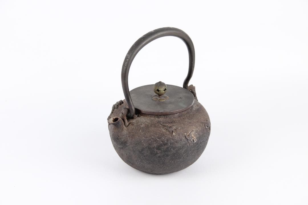 亀文堂　銀象嵌提手　梅図提手 月下湖景 琵琶湖 1400ml EU11-11