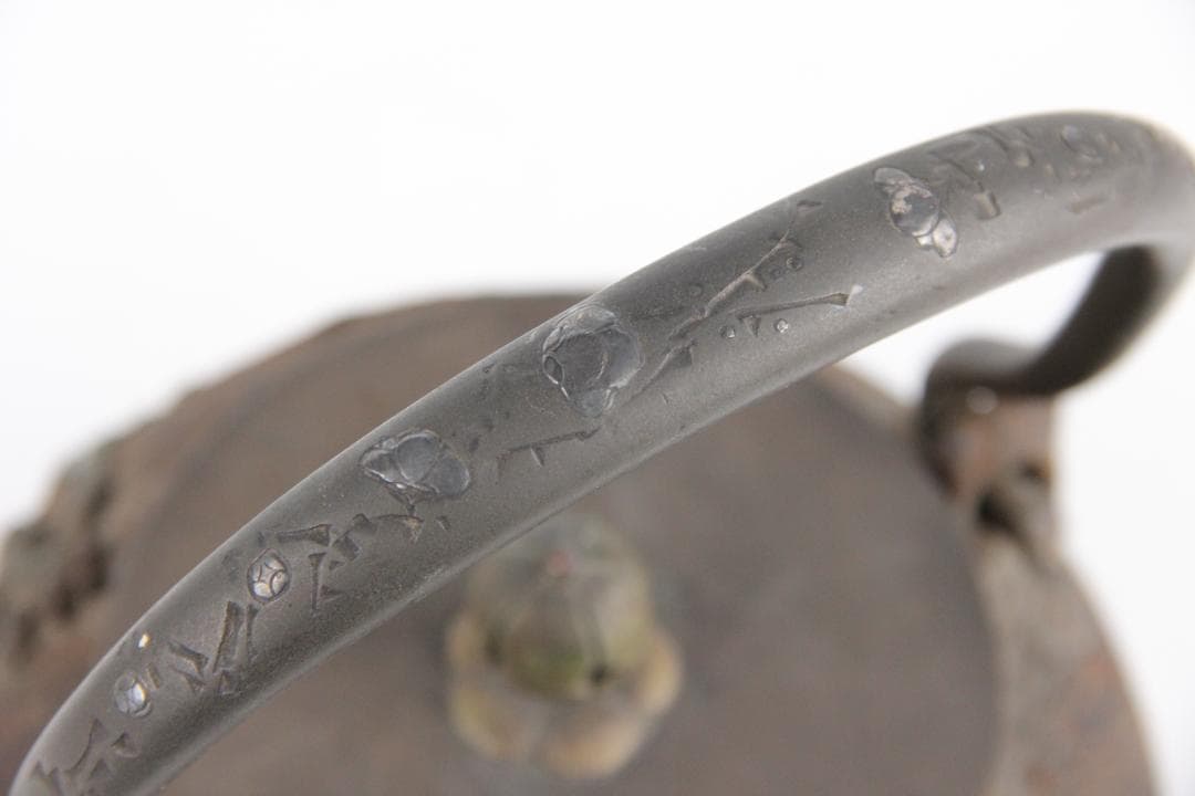 亀文堂　銀象嵌提手　梅図提手 月下湖景 琵琶湖 1400ml EU11-11