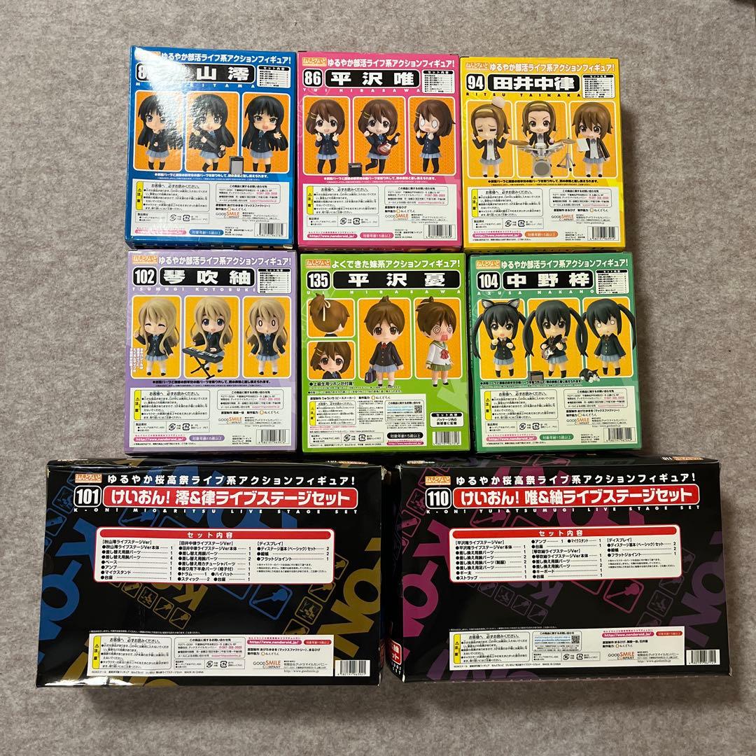 未開封　【ねんどろいど】けいおん！（K-ON!） ６体＋ライブステージセット２種