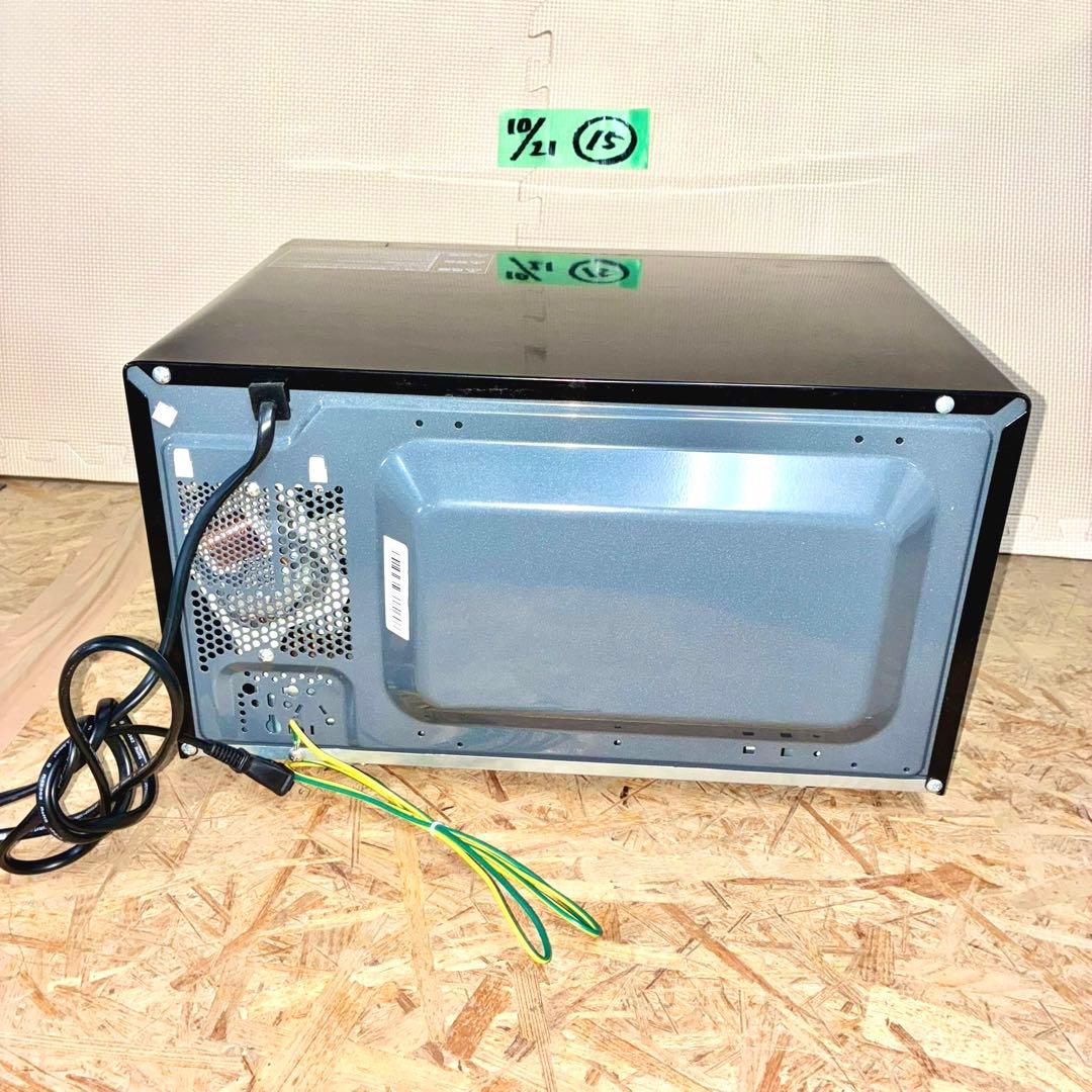 そのまま置くだけ♪両面焼きレンジ★アイリスフラットテーブル 電子レンジ ブラック