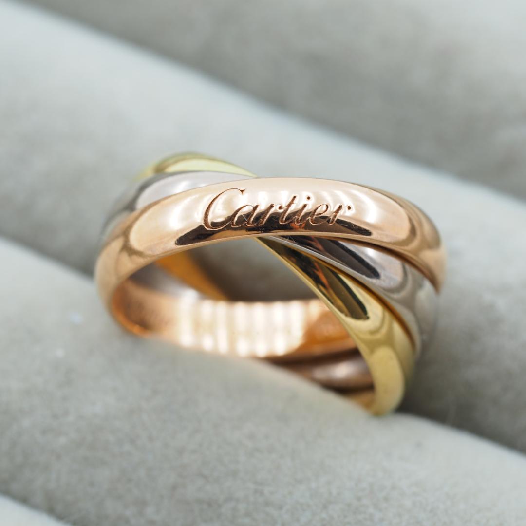 カルティエ トリニティ クラシック 3.2mm スリーカラー リング K18