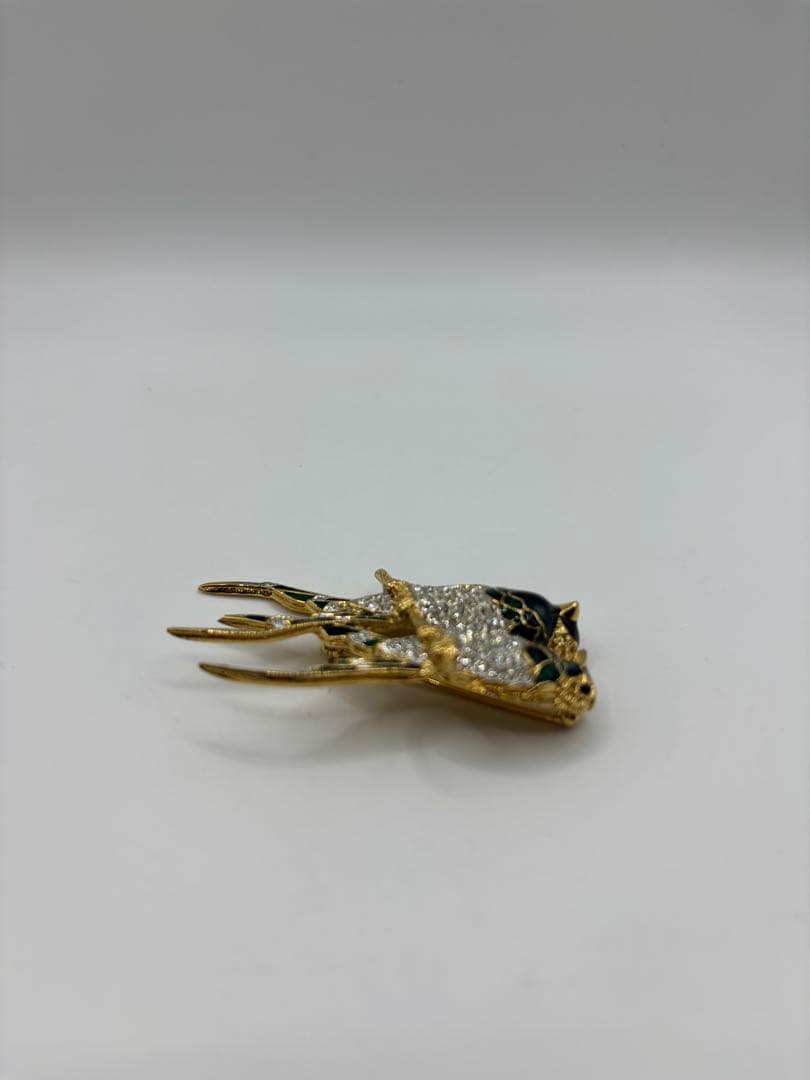 D’ORLAN　ドーラン　ブローチ　小鳥　ヴィンテージ　エナメル　ラインストーン